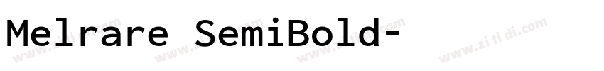 Melrare SemiBold字体转换